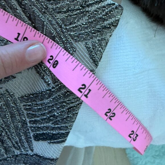 The Met OPERA Store Silver Coat Gunmetal Lame Black tie, wedding S - Picture 9 of 11